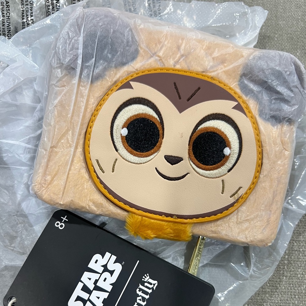 NWT LOUNGEFLY PLUSH WICKET BIFOLD WALLET